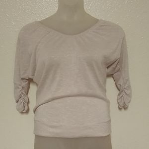 Maurices Cream Glittery Blouse size S